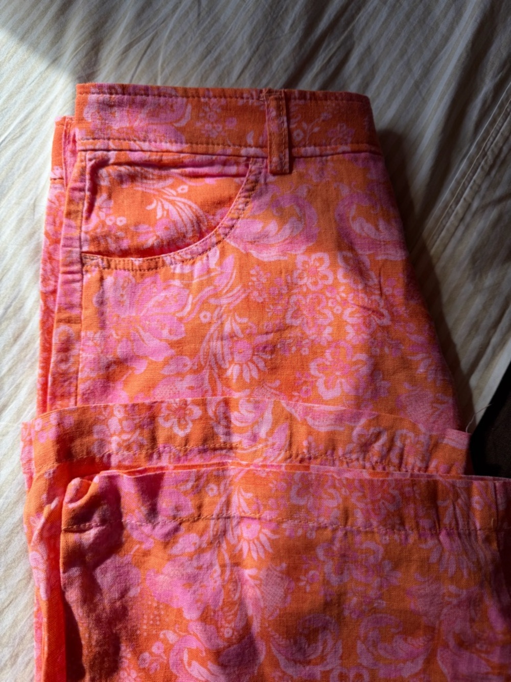 Zara Pink & Orange Floral Kids Shorts